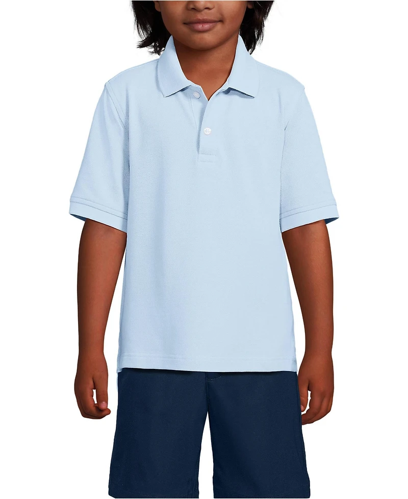 Lands' End Girls Short Sleeve Mesh Polo Shirt