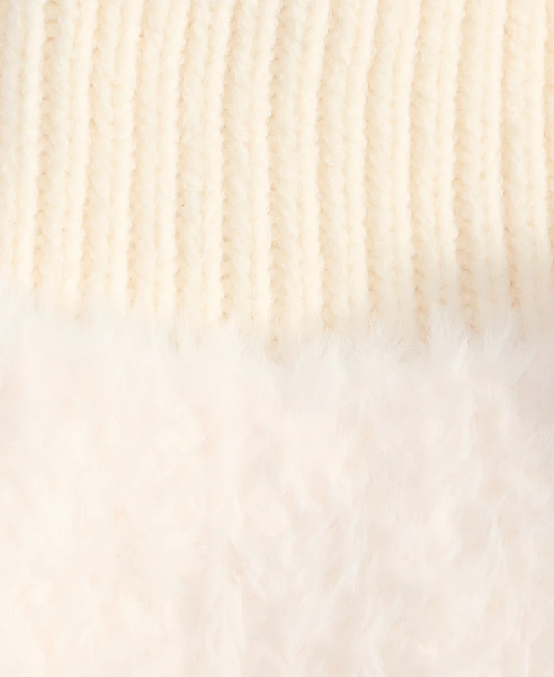 I.n.c. International Concepts Faux Fur Cuff Ribbed Knit Beanie, Macy's Exclusive