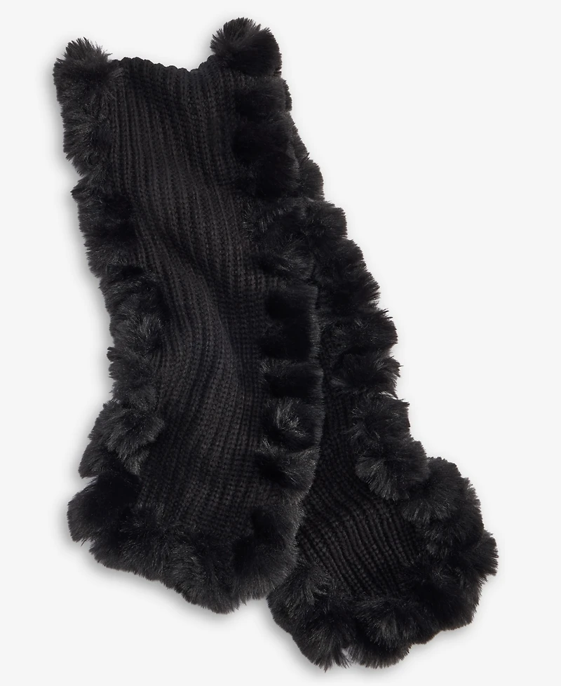 I.n.c. International Concepts Knit Muffler with Faux Fur Trim, Macy's Exclusive