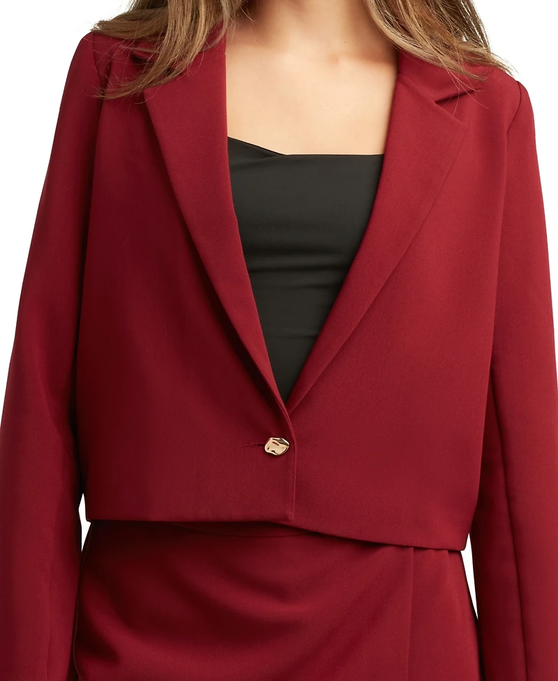 Bcx Juniors Soft Stretch Twill Long-Sleeve Jacket