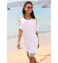 Lascana Women's Mesh Insert Cover up Beach Dress