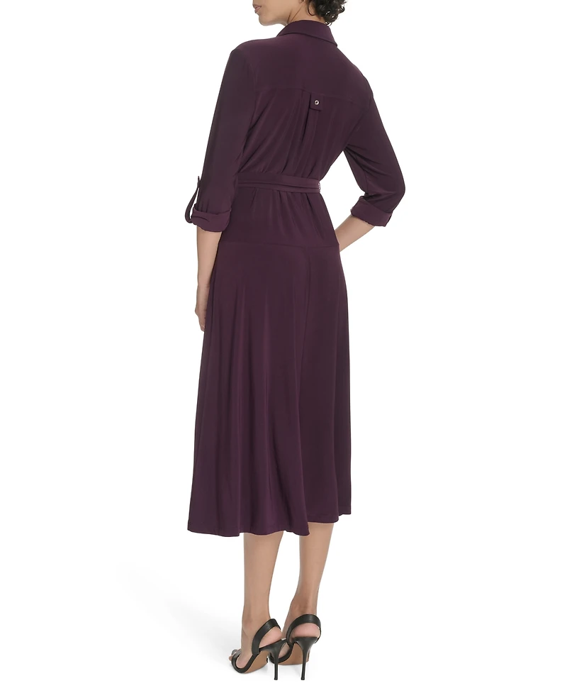 Tommy Hilfiger Women's V-Neck Jersey Shirt Dress