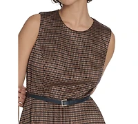 Tommy Hilfiger Women's Sleeveless Houndstooth Dress