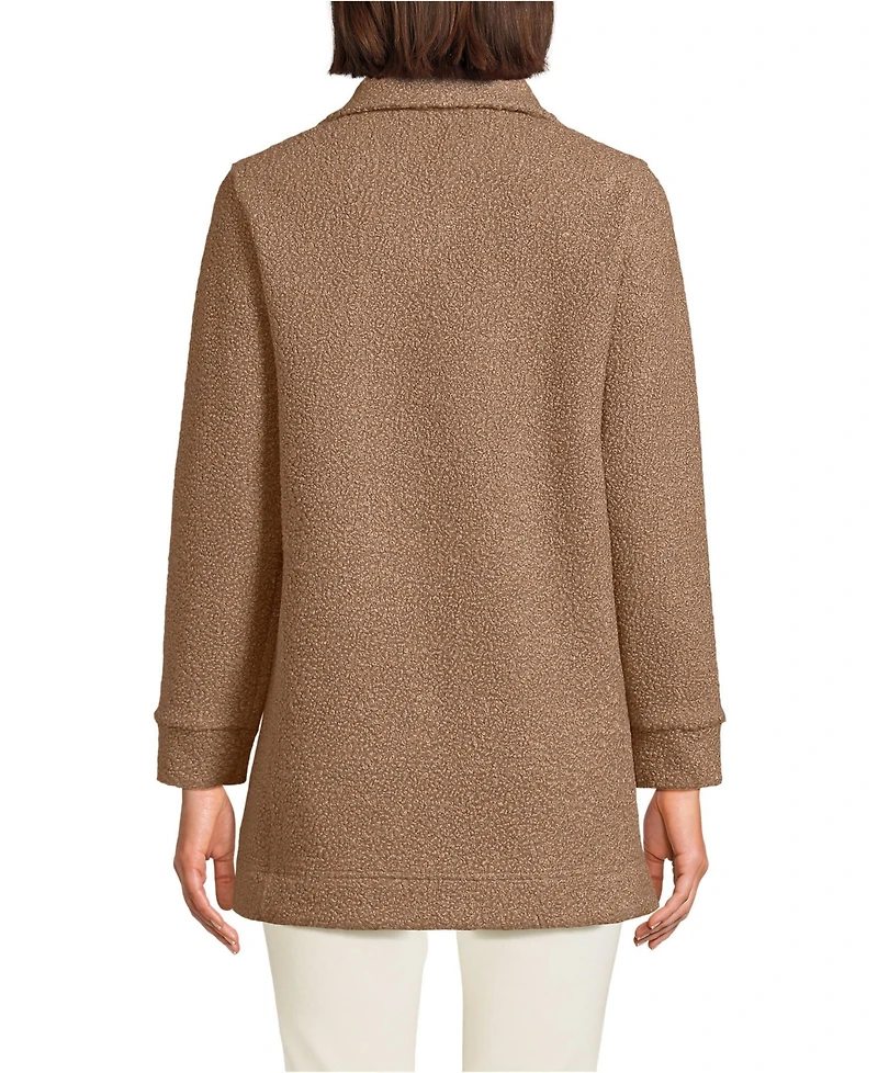 Lands' End Women's Tall Boucle Fleece Coat