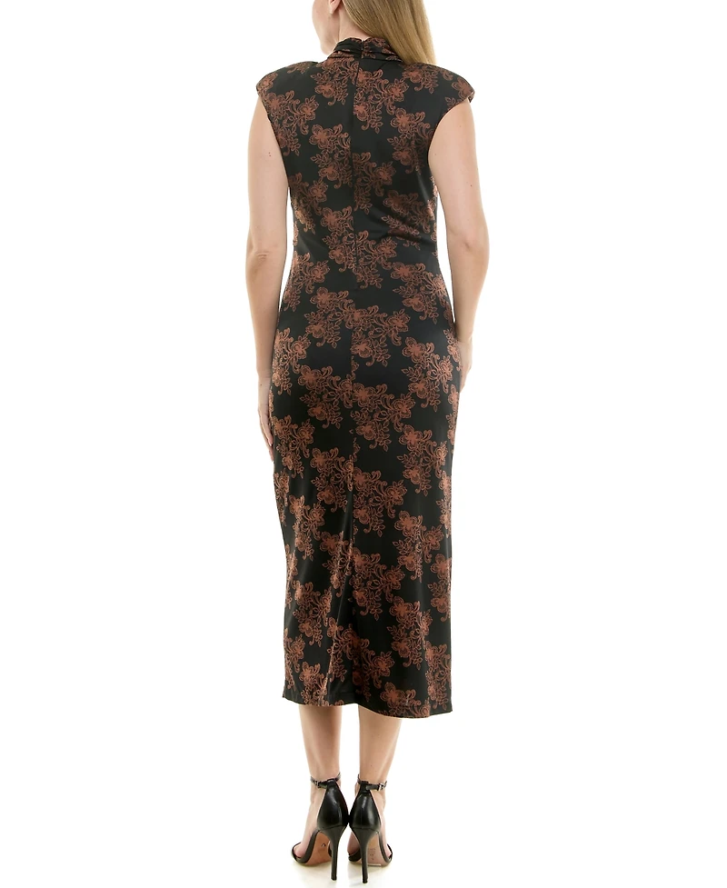 Taylor Women's Sleeveless Mock-Neck Bodycon Dress