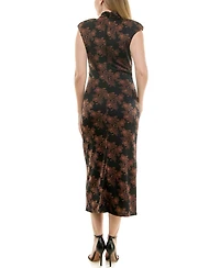 Taylor Women's Sleeveless Mock-Neck Bodycon Dress