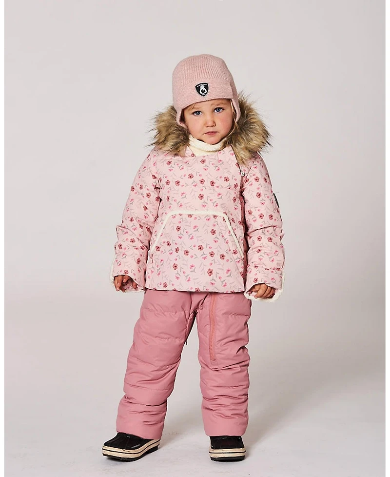Deux par Baby Girl One-Piece Snug Snowsuit Designed for Car Seat Pink Mini Flowers - Baby|Toddler