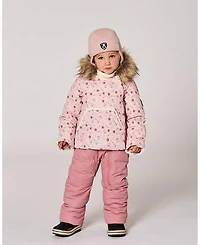 Deux par Baby Girl One-Piece Snug Snowsuit Designed for Car Seat Pink Mini Flowers - Baby|Toddler