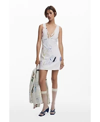 Desigual Women's Pinafore dress with strokes