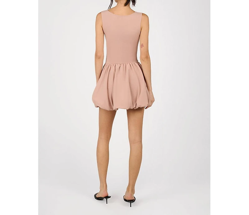 WeWoreWhat Women's Deep V Waist Bubble Dress