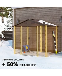 Outsunny 8' x 6' Storage Shed Garden Tool House w/ Vents Doors