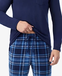 Cuddl Duds Men's Cabin Fleece Long Sleeve Pajama Set