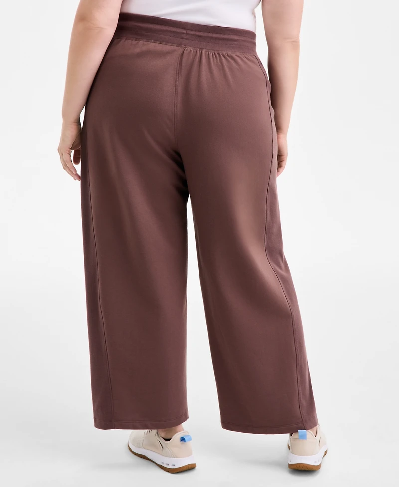 Id Ideology Plus Relaxed High-Rise Fleece Pants, Macy's Exclusive