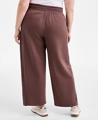 Id Ideology Plus Relaxed High-Rise Fleece Pants, Macy's Exclusive