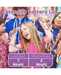 Contixo Mini Karaoke Machine with 2 Wireless Mics, Led Lights, Bluetooth Speaker