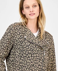 Boss Orange Women's Leopard-Print Crop Jacket