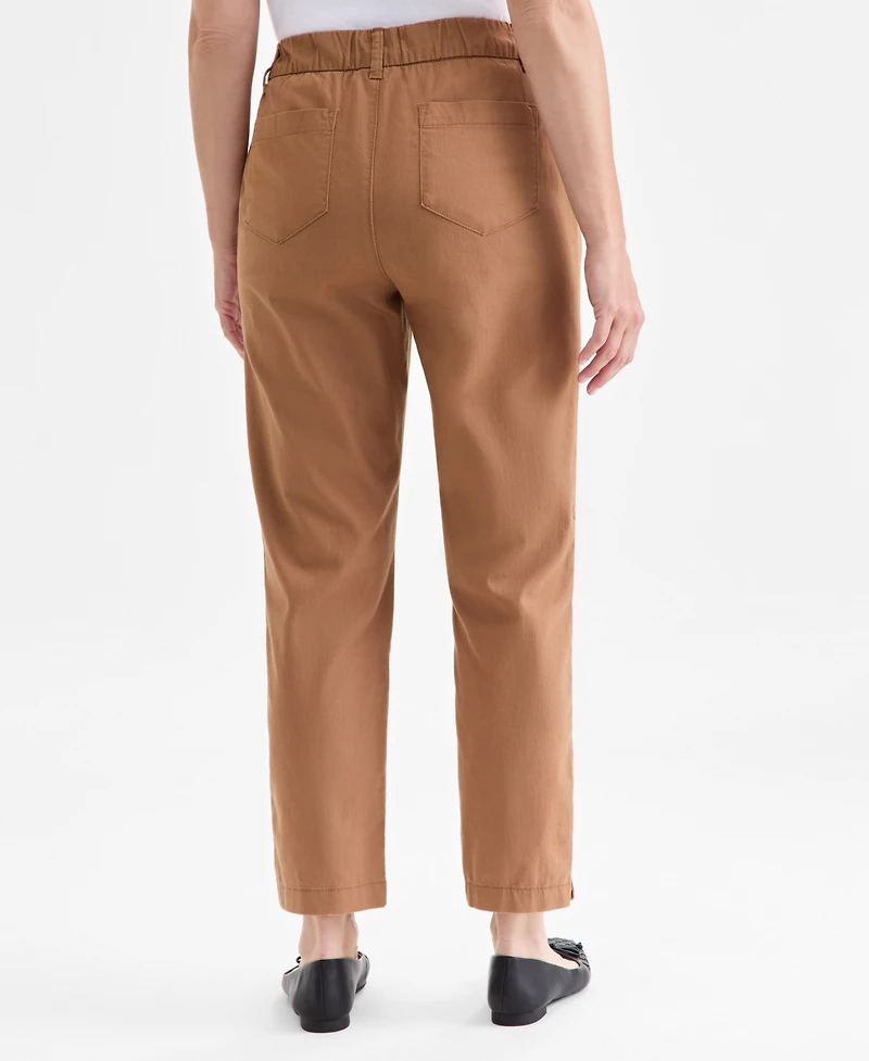 Style & Co Women's High-Rise Button-Hem Straight-Leg Pants, Macy's Exclusive