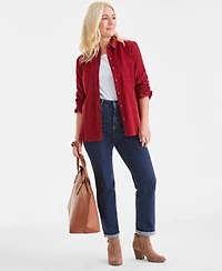 Style & Co Petite Cotton Corduroy Shirt, Macy's Exclusive