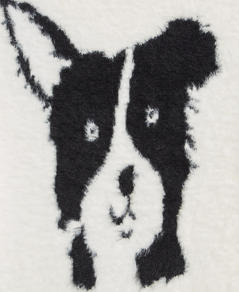 On 34th Women's Eyelash Dog Crewneck Sweater, Macy's Exclusive