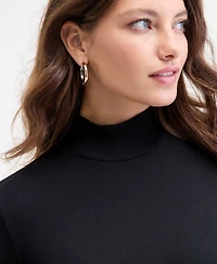 On 34th Women's Mock Neck Micro-Rib Top, Macy's Exclusive