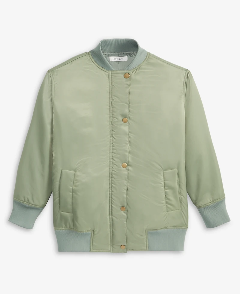 On 34th Women's Oversized Bomber Jacket, Macy's Exclusive