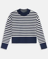On 34th Women's Striped Mock Neck Sweater, Macy's Exclusive
