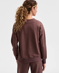 Id Ideology Women's Fleece V-Neck Sweatshirt, Created for Macy's