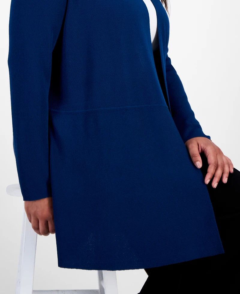 Anne Klein Plus Monteray Open-Front Cardigan