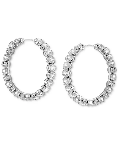 Guess Crystal Pave Large Hoop Earrings