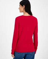 Tommy Hilfiger Women's Lucy Cotton Ornament Graphic Sweater