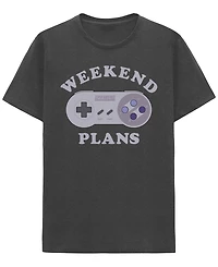Hybrid Apparel Men's Short Sleeve Nintendo Weekend Plans Graphic T-Shirt