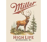 Hybrid Apparel Men's Short Sleeve Miller Lite Deer Graphic T-Shirt