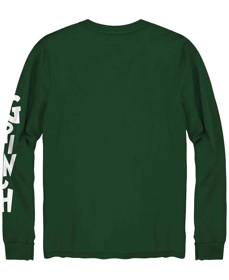Hybrid Men's Long Sleeves Grinch Merry Whatever Graphic T-Shirt