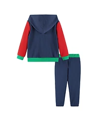 Andy & Evan Toddler/Child Boys Navy Chunky Waffle Lounge Set