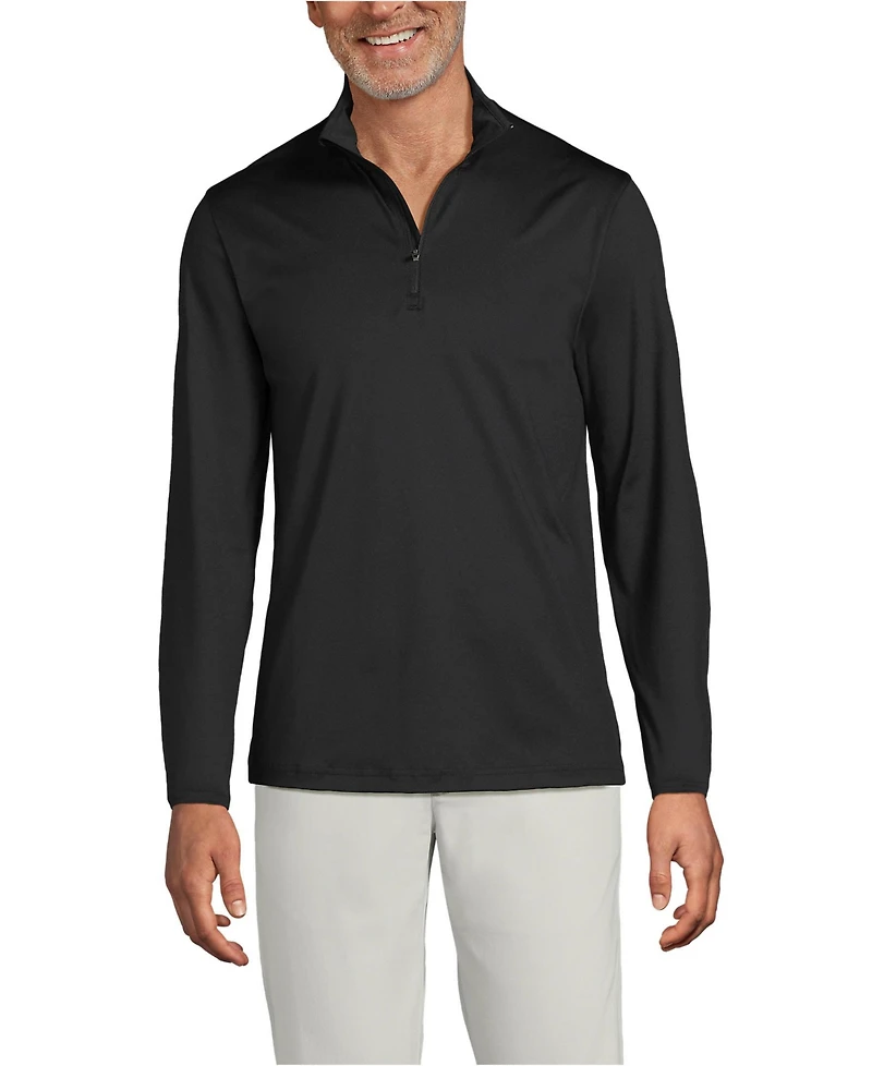 Lands' End Men's Unisex Rapid Dry Quarter Zip Pullover