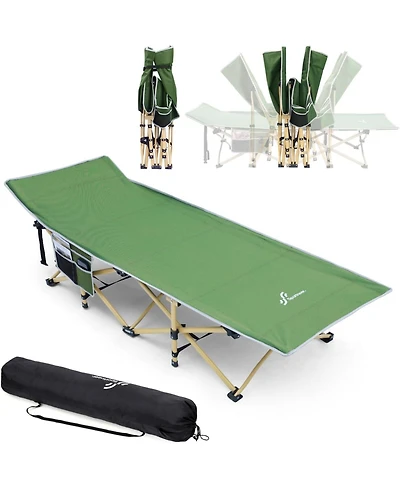 Sportneer Camping Cot: 1200D Double Layer Oxford Foldable Camping Cots for Adults