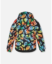 Deux par Toddler Boys Two-Piece Play Snowsuit with Allover Print Jacket Smiley Face - Toddler|Child