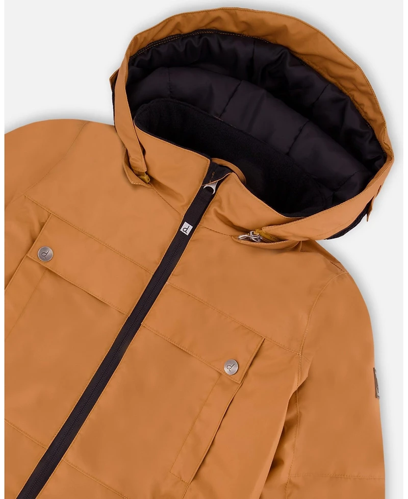 Deux par Boy Two-Piece Teknik Snowsuit Brown and Black - Toddler|Child