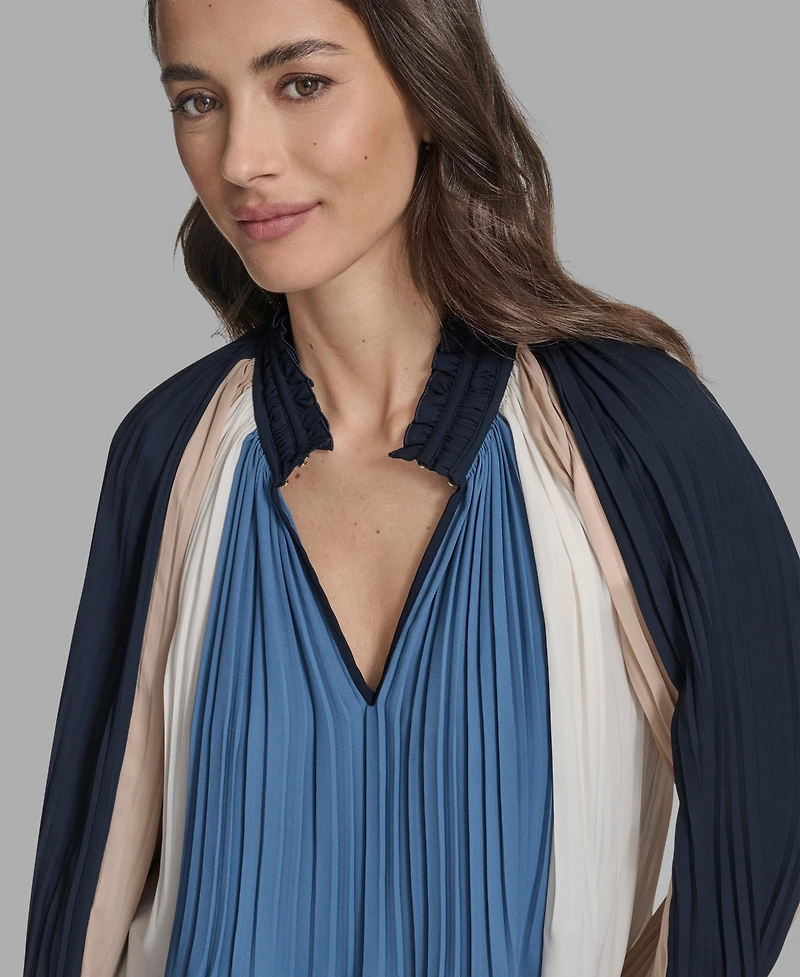 Bcbg Women's Long Sleeve Pleated Top