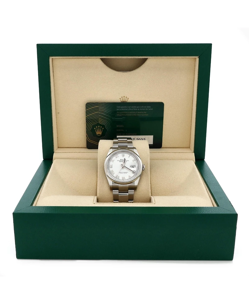 Pre-Owned Rolex Oyster Perpetual Datejust Automatic Watch in Stainless Steel 36mm