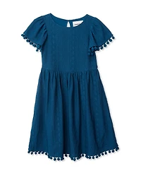 Lands' End Girls Lace Short Sleeve Dress