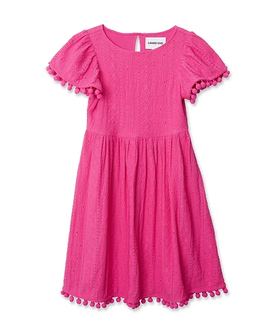 Lands' End Girls Lace Short Sleeve Dress