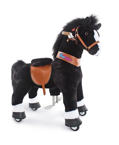 PonyCycle Ride-on Horse Black Model U Size 4 for 4-7 Years