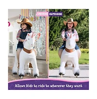 PonyCycle Ride-on Unicorn White Model U Size 5 for Age 7-12