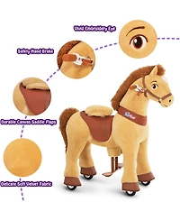 PonyCycle Ride-on Horse Light Brown Model E Size for -4 Years