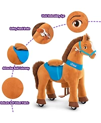 PonyCycle Ride-on Horse Brown Model E Size 4 for 4-7 Years