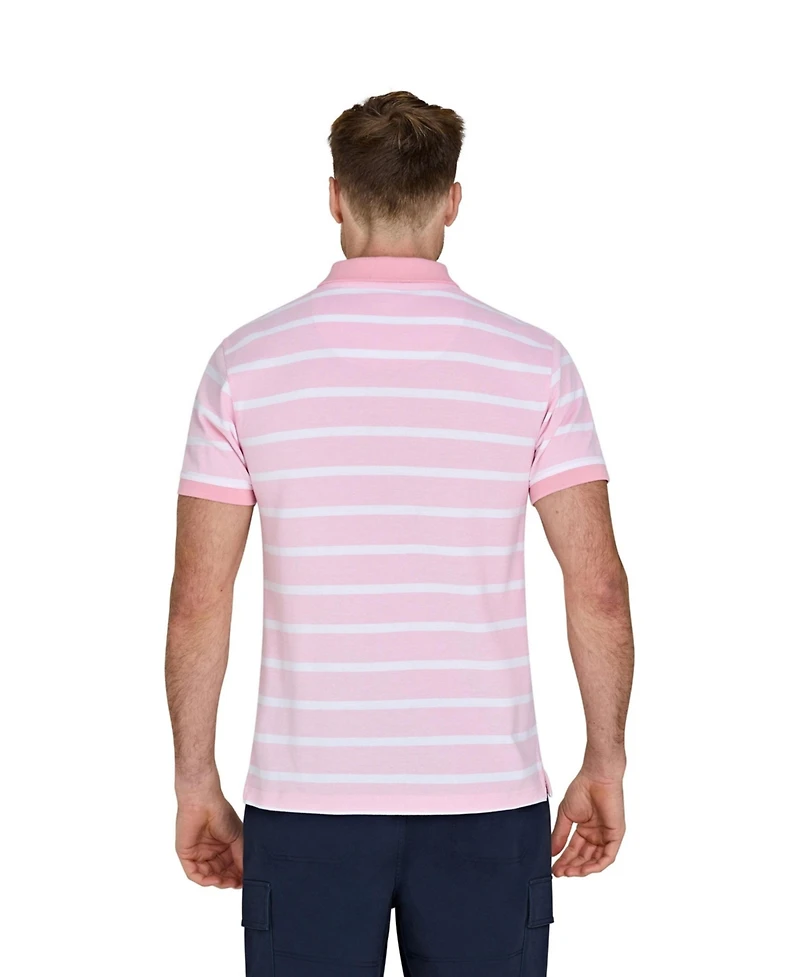 Raging Bull Birdseye Stripe Pique Polo