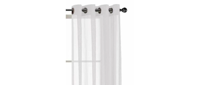 GoodGram Basic Home Grommet Top Sheer Single Window Curtain - 52 in. W x L