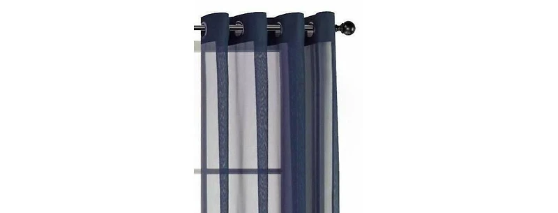 GoodGram Basic Home Grommet Top Sheer Single Window Curtain - 52 in. W x L