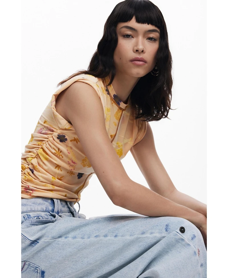 Desigual Women's Lyocell floral T-shirt